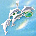 Matey Sea Animals Silver Link Dolphin Pendant Menow
