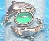 Matey Sea Animals Silver Lovers Dolphin Ring Menow