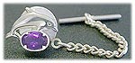 Matey Sea Animals Silver Pin Brooch & Tai Tack Dolphin Amesyst
