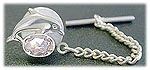 Matey Sea Animals Silver Pin Brooch & Tai Tack Dolphin Blue Moonstone