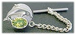 Matey Mrine Silver Dolphin Tai Tack Peridot