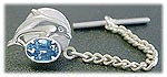 Matey Mrine Silver Dolphin Tai Tack November Birthstone - Blue Topaze