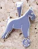 Matey Dog Silver Petit Pendant Aquamarine