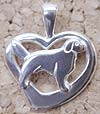 Matey Dog Silver Petit Pendant Amesyst Top
