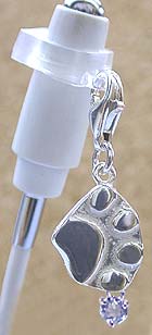 Matey Dog Silver Mobile aerial charm Aquamarine